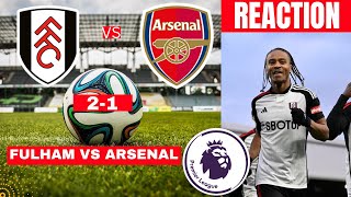 Fulham vs Arsenal 2-1 Live Stream Premier league Football EPL Match Score react Highlights Gunners