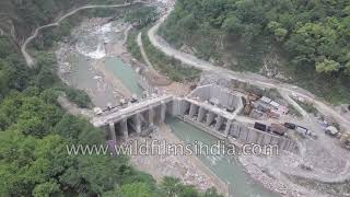 Guptakashi town in Uttarakhand, along Ganga valley