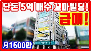 5억 급급매 병원 꼬마빌딩 月1500만 입금 시세이하 던짐 올근생 주택수미포함 부동산 투자