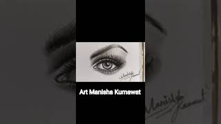 How to draw a realistic eye & eyebrow | Time speed Draw #shorts