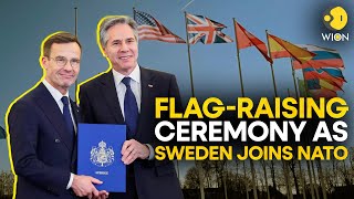 NATO News LIVE: News conference and flag-raising ceremony as Sweden joins NATO | WION LIVE