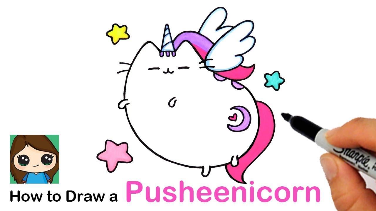 How To Draw A Cat Unicorn Draw So Cute