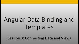 Session 3: Angular Templates and Data Binding #angular @knowledgebase2612
