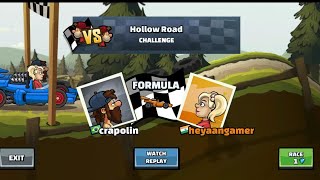 hill climb racing 2 | hollow Road challenge | heyaan vs crapolin