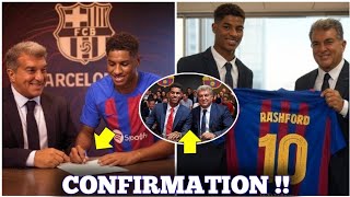 🚨 URGENT : JOAN LAPORTA CONFIRME L'ARRIVÉE DE MARCUS RASHFORD AU FC BARCELONE ! 💥🔥