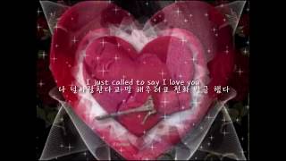 나 너를 사랑한다고 말해 주려고  전화 방금 했다 I Just Called To Say I Love You