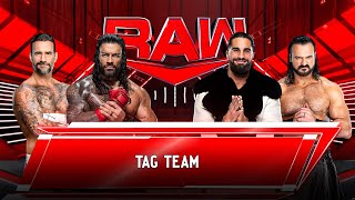 Roman Reigns \u0026 CM Punk vs Seth Rollins \u0026 Drew McIntyre WWE Raw Netflix Tag Team - FULL MATCH