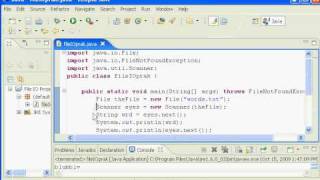 Java Screencast Tutorial 6 - File Input (Scanner Class)