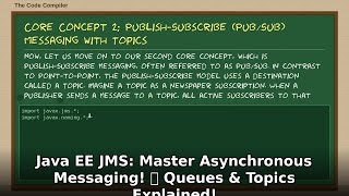 Master Java EE JMS! 🚀 Asynchronous Messaging Explained (Queues & Topics) | Java Tutorial