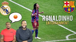 MY BROTHER FIRST TIME REACTING TO..Ronaldinho - Football's Greatest Entertainment(HE GOT MAD)