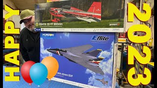 HAPPY 2023 with EFlite F14 Tomcat EDF jet & EFlite Eratix 3D flat RC plane UNBOXING + bonus test