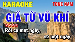 Karaoke Giã Từ Vũ Khí Tone Nam Nhạc Sống | Nguyễn Linh