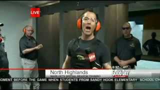 Mark S. Allen learns to shoot at Sacramento indoor range