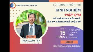 Kinh nghiệm vượt qua kỳ thi kết thúc tập sự luật sư