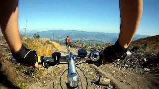 MTB trail from Barania Góra in Silesian Beskid Mountains in Poland