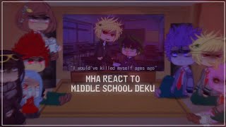 MHA React to Middle School Deku pt.1