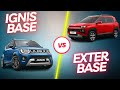 HYUNDAI EXTER BASE VS MARUTI IGNIS BASE 🔥 | दोनों बराबर के दावेदार हैं ⚔️