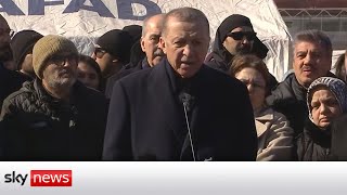 Turkey-Syria earthquakes: Turkish President says initial response to quake was slow