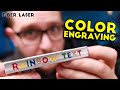 COLOR Engraving | How to Color Metal Engraving - Backfill and Masking | Fiber Laser Tutorials