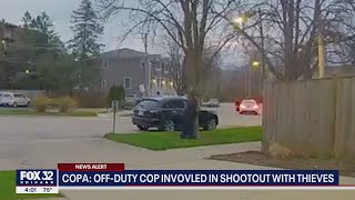 Video shows off-duty Chicago cop exchange gunfire with suspected catalytic converter thieves