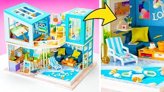 Construisons une villa miniature DIY 💙🌟🏡 Idées étonnantes de maisons miniatures !