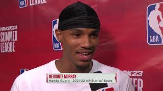 DeJounte Murray opens up on Spurs-Hawks trade | NBA Summer League