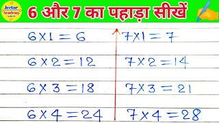 6 और 7 का पहाड़ा | Table of 6 and 7 in hindi | Multiplication Tables in Hindi | Learning Video