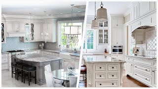 75 White Kitchen With Raised-panel Cabinets Design Ideas You'll Love 🟡