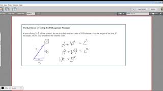 Word problem involving the Pythagorean Theorem