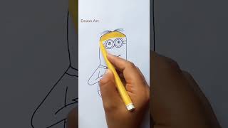 How to draw Minion#satisfying#cartoon#shorts