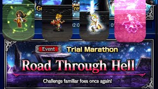 [FFBE] Road through hell Bahaumut battle with Free To play team