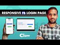Facbook Login Page Clone Responsive | React With Tailwind Css