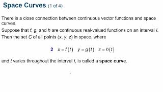 Calculus 3 - Section 13.1: Vector Functions \u0026 Space Curves - Part 1