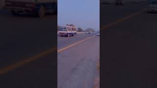 LAHORE MOTORWAY  WITH A  LARGE NUMBER OF VEHICLE