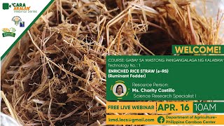 Cara-Aralan Webinar Series: Technology No. 1: Enriched Rice Straw (e-RS)