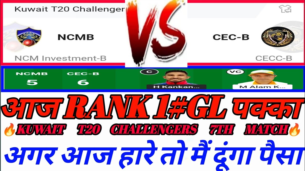 NCMB Vs CEC-B Dream11 Prediction | NCMB Vs CEC-B | Ncmb Vs Cec-b ...