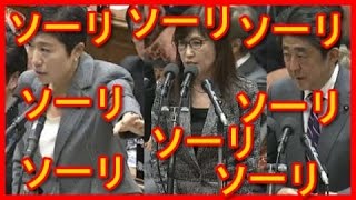 【面白国会中継】民進党・辻本清美vs安倍晋三首相で稲田防衛大臣に聞いてるんです～議長無視ｗ