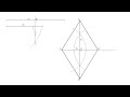 How to draw a rhombus given its two diagonals