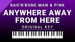 Anywhere Away From Here (Piano Karaoke) Rag’n’Bone Man & P!nk