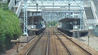 前方展望 2016.07.19 阪急 今津線 仁川駅～小林駅間 6000系 6025F 普通 宝塚 行き 阪急電車 阪急電鉄