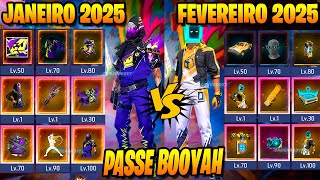 Passe JANEIRO e FEVEREIRO 2025 FREE FIRE (COMPLETO) PRÓXIMO PASSE BOOYAH FREE FIRE