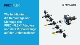 Wie erfolgt die Demontage \u0026 Montage des PRECI-FLEX® Adapters \u0026 der Spannzange auf der Drehmaschine?