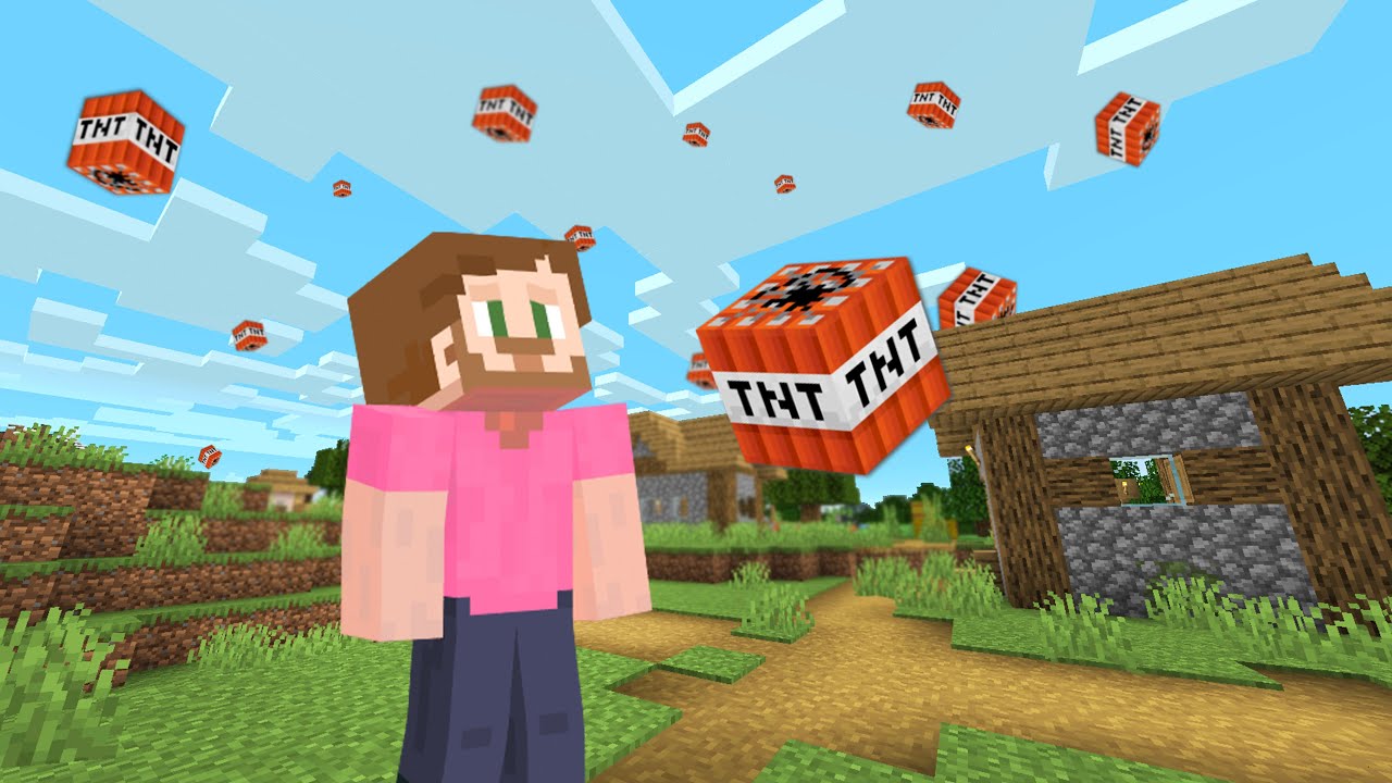 Mincraft Survival, BUT ITS RAINING TNT! - YouTube