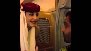 Waqar Zaka Trying To Flirt With Emirates Air Hostess, Watch Her Reply to Waqar Zaka
