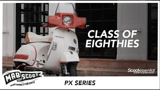 Mabscoot x Scootessential - Vespa hedon bergenre Class of Eigthies