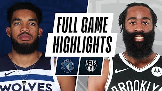 TIMBERWOLVES at NETS | FULL GAME HIGHLIGHTS | March 29, 2021
