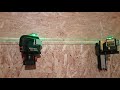 bosch vs dewalt green laser brightness