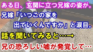 【修羅場】ある日、玄関に立つ兄嫁の姿が。兄嫁「いつこの家を出ていくんですか」と涙目。話を聞いてみると…→兄の恐ろしい嘘が発覚して…