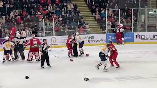 Cardiff Devils vs Guildford Flames EIHL Brawl 26-2-23