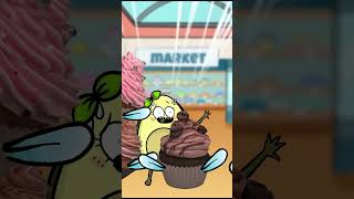 IF FOOD WERE DOODLES || Attack of the Cupcakes | Avocado Couple #Shorts